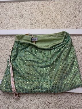 Oh Polly NWT Green Embellished Mini Skirt
